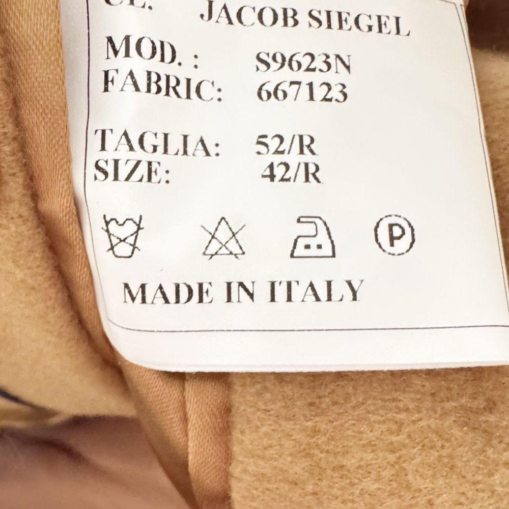 Loro Piana for Nordstrom Storm System Wool Overcoat Camel Tan 42R Made Italy - Picture 15 of 16